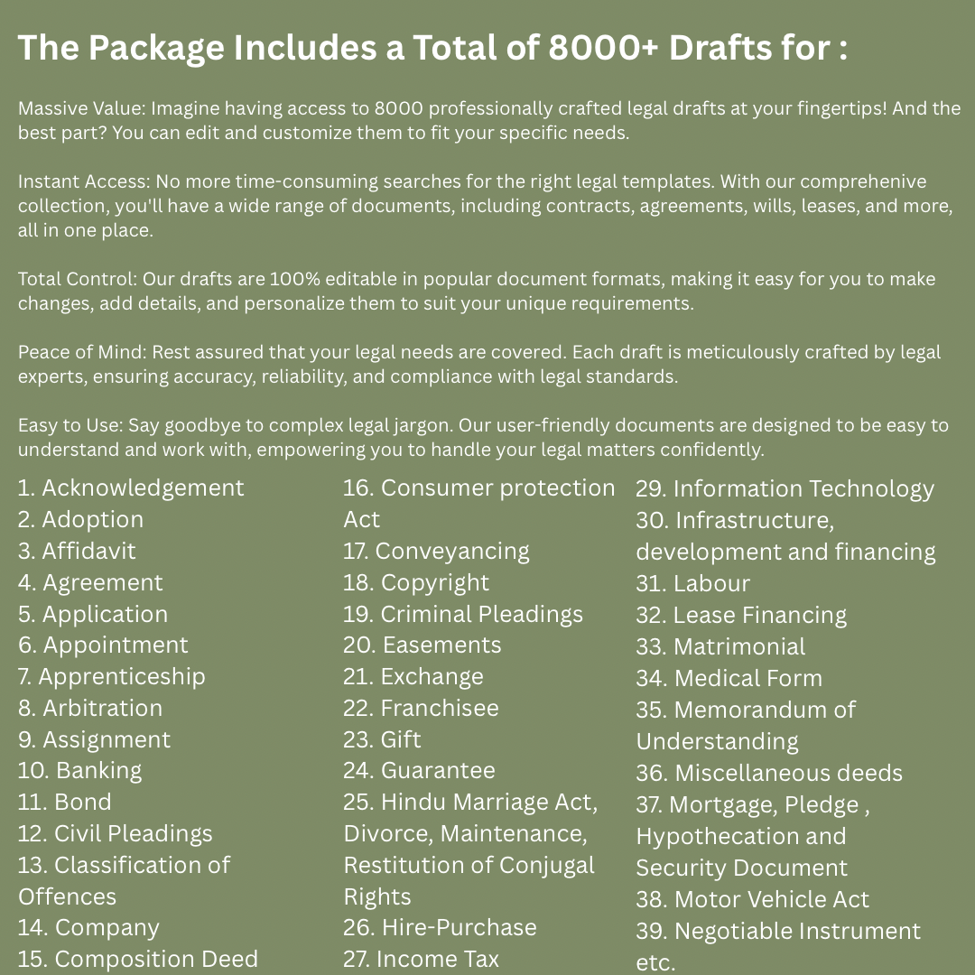 8000+ Legal Drafts Bundle